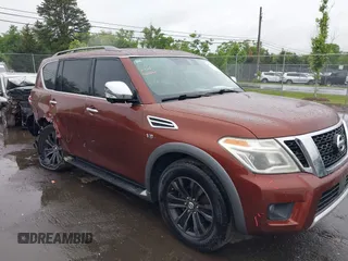 2018 Nissan Armada Platinum with VIN JN8AY2NE6J9731093, listed as a IAAI auction lot 42313252 with 125,617 mi miles and . Bid and sale history available at DreamBid. Image 1.