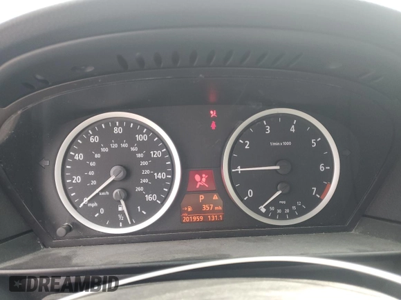 2004 BMW 5 Series 530i with VIN WBANA735X4B065254, listed as a Copart auction lot 57613795 with 201,959 mi miles and Non repairable. Bid and sale history available at DreamBid. Image 9.