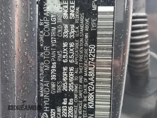 2021 Hyundai Kona SE z VIN KM8K12AA8MU742150, wystawiony jako Copart lot #56840555 z przebiegiem 67 371 mil mil oraz Szkoda całkowita • Salvage title. Historia ofert i sprzedaży dostępna na DreamBid. Obrazek 13.