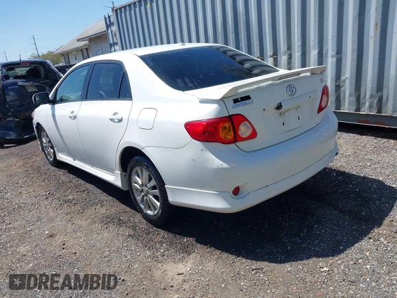 2009 Toyota Corolla with VIN 2T1BU40E49C157663, listed as a IAAI auction lot 42059139 with 135,685 mi miles. Bid and sale history available at carsss.com. Image 3.