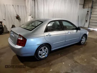 2005 Kia Spectra LX with VIN KNAFE121955160165, listed as a Copart auction lot 74695764 with 160,670 mi miles and Salvage Title. Bid and sale history available at carsss.com. Image 3.
