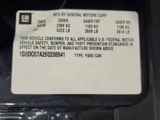 2006 Cadillac STS with VIN 1G6DC67A260208841, listed as a Copart auction lot 43142645 with 165,684 mi miles and Salvage Title. Bid and sale history available at DreamBid. Image 12.
