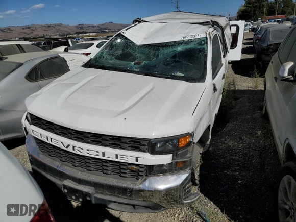 2019 Chevrolet Silverado 1500 Work Truck with VIN 3GCNWAEFXKG305477, listed as a Copart auction lot 67712374 with Not Provided miles and Salvage Title. Bid and sale history available at DreamBid. Image 5.