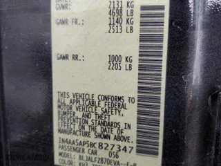 2011 Nissan Maxima 3.5 S with VIN 1N4AA5AP5BC827347, listed as a Copart auction lot 49137585 with 184,801 mi miles and Salvage Title. Bid and sale history available at carsss.com. Image 15.
