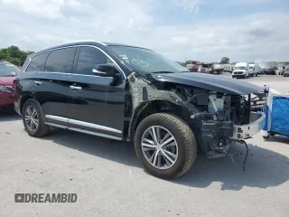 2019 Infiniti QX60 Luxe z VIN 5N1DL0MM7KC521610, wystawiony jako Copart lot #55077355 z przebiegiem 54 561 mil mil oraz Szkody całkowita. Historia ofert i sprzedaży dostępna na DreamBid. Obrazek 4.