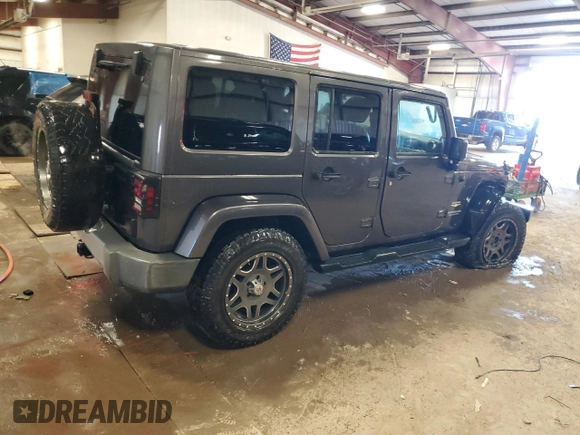2014 Jeep Wrangler Unlimited Sahara z VIN 1C4BJWEG6EL183943, wystawiony jako Copart lot #48945325 z przebiegiem 171 711 mil mil oraz Czysty tytuł • Clean title. Historia ofert i sprzedaży dostępna na DreamBid. Obrazek 3.