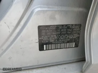 2019 Hyundai Sonata Hybrid SE with VIN KMHE24L39KA093459, listed as a Copart auction lot 46731325 with 0 mi miles and Non Repairable. Bid and sale history available at carsss.com. Image 13.