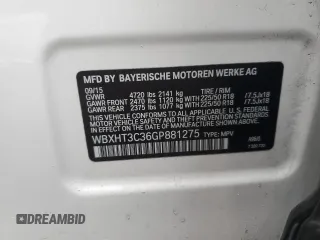 2016 BMW X1 xDrive28i with VIN WBXHT3C36GP881275, listed as a Copart auction lot 49181055 with 129,469 mi miles and Salvage Title. Bid and sale history available at carsss.com. Image 13.