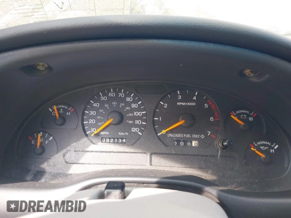1997 Ford Mustang with VIN 1FALP4040VF200826, listed as a IAAI auction lot 41555969 with 82,134 mi miles. Bid and sale history available at carsss.com. Image 7.