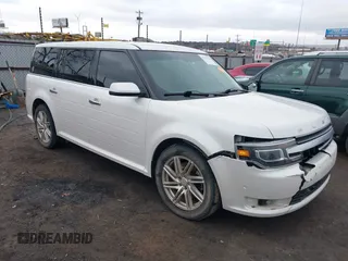 2015 Ford Flex Limited z VIN 2FMGK5D89FBA04346, wystawiony jako IAAI lot #41549246 z przebiegiem 163 305 mil mil oraz . Historia ofert i sprzedaży dostępna na DreamBid. Obrazek 1.