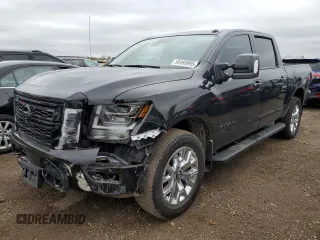 2021 Nissan Titan Pro-4X with VIN 1N6AA1EDXMN511093, listed as a Copart auction lot 55489995 with 69,198 mi miles and Salvage title. Bid and sale history available at DreamBid. Image 1.