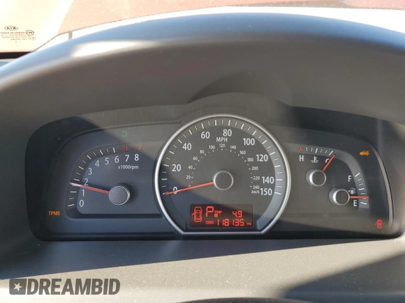 2009 Kia Borrego EX with VIN KNDJH741995027674, listed as a Copart auction lot 42526135 with 118,135 mi miles and Salvage Title. Bid and sale history available at DreamBid. Image 9.
