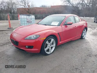 2005 Mazda RX-8 with VIN JM1FE17N850147788, listed as a IAAI auction lot 41583490 with 144,377 mi miles. Bid and sale history available at carsss.com. Image 2.