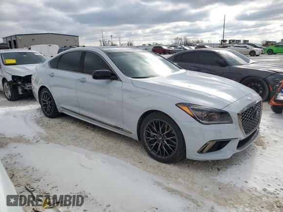 2020 Genesis G80 Sport with VIN KMTFN4JB8LU337890, listed as a Copart auction lot 88788385 with 37,332 mi miles and Salvage title. Bid and sale history available at DreamBid. Image 4.