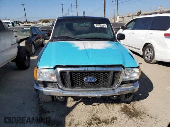 2005 Ford Ranger XLT Appearance with VIN 1FTZR44E15PA78649, listed as a Copart auction lot 77696024 with 146,406 mi miles and Salvage title. Bid and sale history available at DreamBid. Image 5.