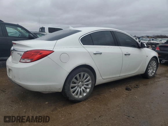 2011 Buick Regal CXL RL1 with VIN W04GN5EC4B1005144, listed as a Copart auction lot 46468875 with 127,129 mi miles and Salvage Title. Bid and sale history available at DreamBid. Image 3.