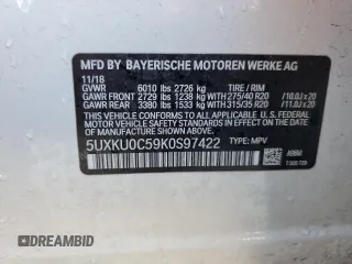 2019 BMW X6 sDrive35i z VIN 5UXKU0C59K0S97422, wystawiony jako Copart lot #52337545 z przebiegiem 80 890 mil mil oraz Czysty tytuł • Clean title. Historia ofert i sprzedaży dostępna na DreamBid. Obrazek 13.