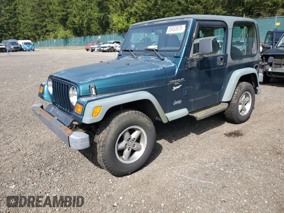1997 Jeep Wrangler Sport with VIN 1J4FY19S4VP537511, listed as a Copart auction lot 55453975 with 59,714 mi miles and Clean Title. Bid and sale history available at carsss.com. Image 1.