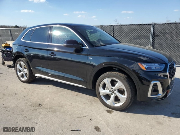 2023 Audi Q5 S line Premium Plus with VIN WA1EAAFYXP2147392, listed as a Copart auction lot 46605995 with 15,507 mi miles and Salvage Title. Bid and sale history available at carsss.com. Image 4.