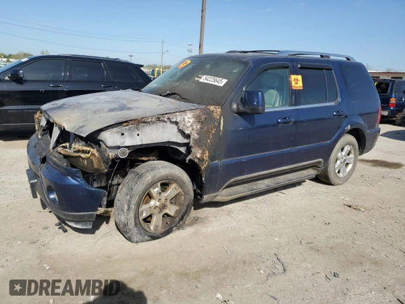 2005 Lincoln Aviator with VIN 5LMEU88H55ZJ02165, listed as a Copart auction lot 54225645 with Not provided miles and Salvage title. Bid and sale history available at DreamBid. Image 1.