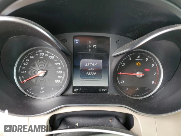 2018 Mercedes-Benz GLC with VIN WDC0G4KB4JV054384, listed as a Copart auction lot 49698545 with 98,779 mi miles and Salvage Title. Bid and sale history available at carsss.com. Image 9.