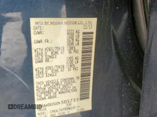 2014 Nissan Titan SV с VIN 1N6BA0ED1EN505733, выставлен на аукционе Copart как лот 65436775 с пробегом 109 512 миль миль и Списание • Salvage title. История ставок и продаж доступна на DreamBid. Изображение 12.