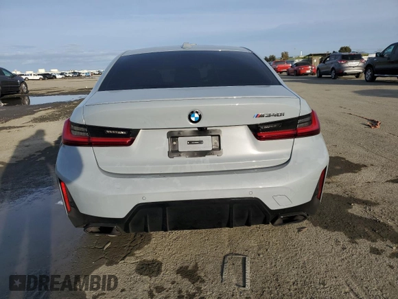 2024 BMW 3 Series M340i with VIN 3MW49FS09R8E32108, listed as a Copart auction lot 45897695 with 21,076 mi miles and Salvage Title. Bid and sale history available at carsss.com. Image 6.