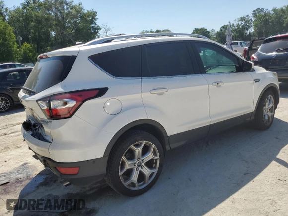 2017 Ford Escape Titanium with VIN 1FMCU0J92HUE86731, listed as a Copart auction lot 52345555 with 81,723 mi miles and Salvage Title. Bid and sale history available at carsss.com. Image 3.