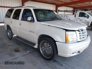 2002 Cadillac Escalade with VIN 1GYEC63T42R204993, listed as a IAAI auction lot 41681272 with 191,211 mi miles and . Bid and sale history available at DreamBid. Image 1.