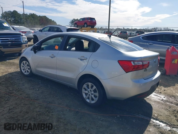 2014 Kia Rio LX with VIN KNADM4A35E6406377, listed as a IAAI auction lot 41739029 with 1 mi miles. Bid and sale history available at carsss.com. Image 3.