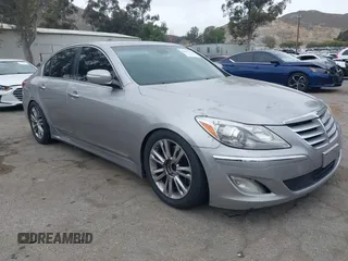 2012 Hyundai Genesis 4.6L with VIN KMHGC4DF6CU163515, listed as a IAAI auction lot 42077647 with 243,818 mi miles. Bid and sale history available at carsss.com. Image 1.