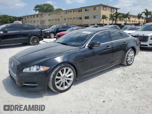 2012 Jaguar XJ with VIN SAJWA1CB5CLV27448, listed as a Copart auction lot 53373985 with 90,603 mi miles and Salvage Title. Bid and sale history available at DreamBid. Image 1.
