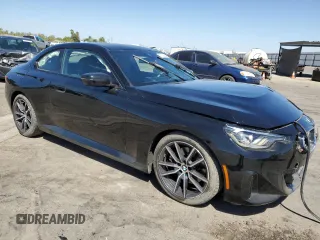 2023 BMW 2 Series 230i with VIN 3MW23CM05P8D12873, listed as a Copart auction lot 71322464 with 24,454 mi miles and Salvage Title. Bid and sale history available at carsss.com. Image 4.