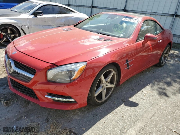 2013 Mercedes-Benz SL-Class SL 550 with VIN WDDJK7DA0DF018386, listed as a Copart auction lot 73296154 with 100,882 mi miles and Salvage Title. Bid and sale history available at carsss.com. Image 1.