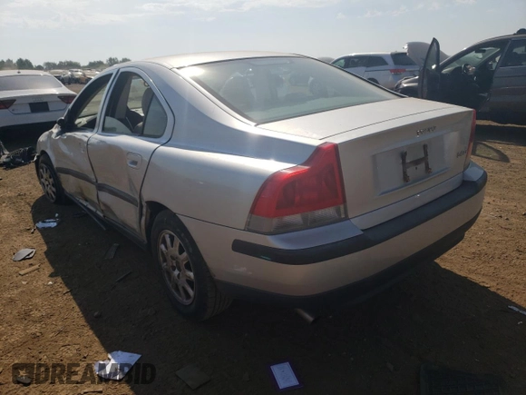 2001 Volvo S60 with VIN YV1RS61R412049929, listed as a Copart auction lot 69078954 with 0 mi miles and Salvage Title. Bid and sale history available at carsss.com. Image 2.