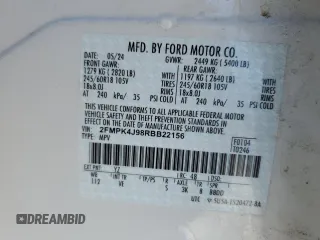 2024 Ford Edge SEL with VIN 2FMPK4J98RBB22156, listed as a Copart auction lot 45891155 with 3,837 mi miles and Salvage Title. Bid and sale history available at carsss.com. Image 16.