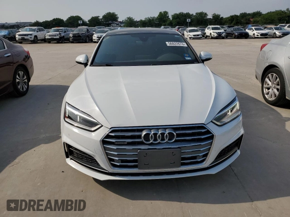 2018 Audi A5 Sportback Premium Plus with VIN WAUENCF57JA058238, listed as a Copart auction lot 56822873 with 86,782 mi miles. Bid and sale history available at carsss.com. Image 5.