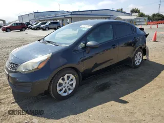 2013 Kia Rio LX with VIN KNADM4A31D6112747, listed as a Copart auction lot 57768594 with 87,140 mi miles and Salvage Title. Bid and sale history available at carsss.com. Image 1.