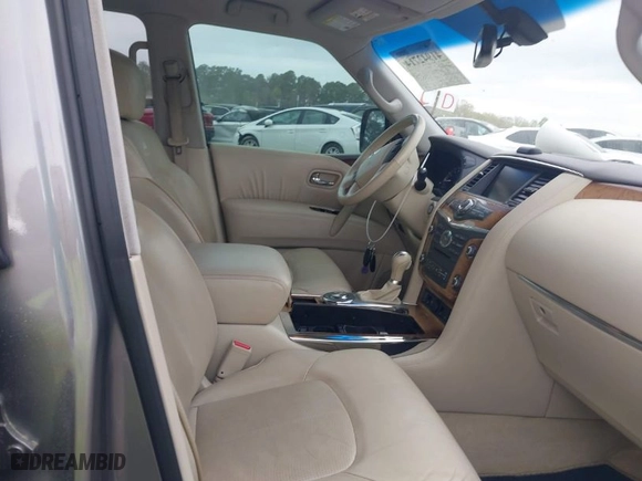 2012 Infiniti QX56 7-passenger with VIN JN8AZ2NF6C9518203, listed as a IAAI auction lot 41942714 with 186,917 mi miles. Bid and sale history available at carsss.com. Image 5.