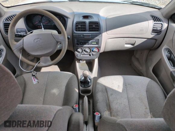 2002 Hyundai Accent GL with VIN KMHCG45C82U358523, listed as a Copart auction lot 48247575 with 164,869 mi miles and Salvage Title. Bid and sale history available at carsss.com. Image 8.