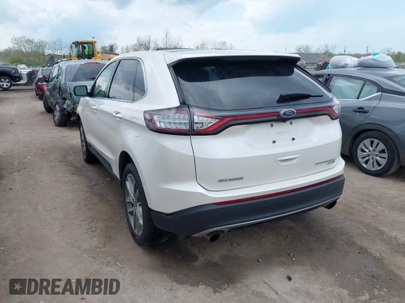 2017 Ford Edge Titanium with VIN 2FMPK4K94HBB41767, listed as a IAAI auction lot 42101946 with 76,984 mi miles. Bid and sale history available at carsss.com. Image 3.