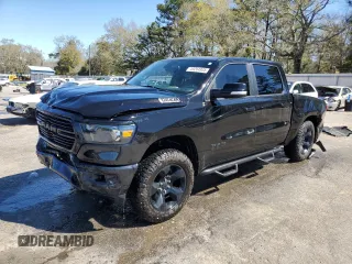 2019 Ram 1500 Big Horn with VIN 1C6SRFFT8KN697739, listed as a Copart auction lot 50511585 with 74,468 mi miles and Salvage title. Bid and sale history available at DreamBid. Image 1.