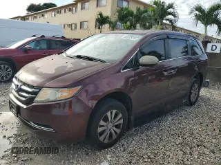 2014 Honda Odyssey EX-L with VIN 5FNRL5H60EB119793, listed as a Copart auction lot 64432975 with 210,746 mi miles and Salvage title. Bid and sale history available at DreamBid. Image 1.