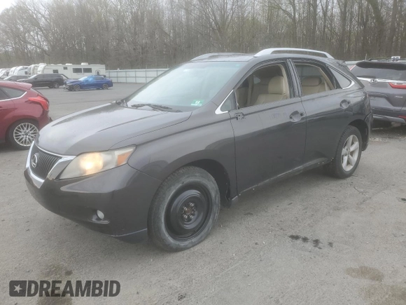 2010 Lexus RX 350 with VIN 2T2BK1BA6AC062908, listed as a Copart auction lot 52739005 with 124,793 mi miles and Salvage Title. Bid and sale history available at DreamBid. Image 1.