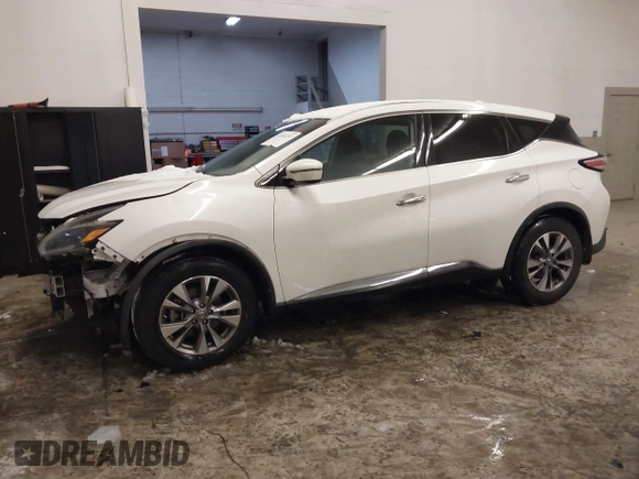 2018 Nissan Murano SV with VIN 5N1AZ2MH5JN159134, listed as a IAAI auction lot 41365253 with 75,037 mi miles and . Bid and sale history available at DreamBid. Image 15.