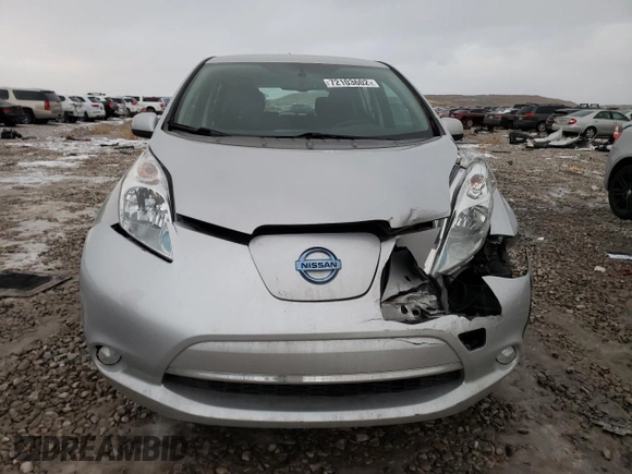 2016 Nissan LEAF S with VIN 1N4BZ0CP3GC314506, listed as a Copart auction lot 72103602 with 0 mi miles. Bid and sale history available at carsss.com. Image 5.