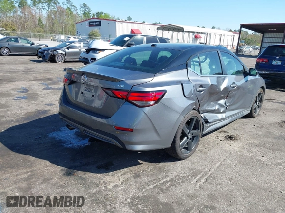 2021 Nissan Sentra SR with VIN 3N1AB8DV6NY204322, listed as a IAAI auction lot 41786812 with 37,766 mi miles. Bid and sale history available at carsss.com. Image 4.