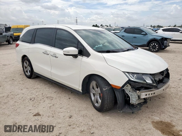 2019 Honda Odyssey EX with VIN 5FNRL6H53KB017333, listed as a Copart auction lot 62421345 with 67,107 mi miles and Salvage title. Bid and sale history available at DreamBid. Image 4.