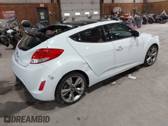 2012 Hyundai Veloster w/Black Int with VIN KMHTC6AD3CU080878, listed as a IAAI auction lot 42377636 with 152,430 mi miles and . Bid and sale history available at DreamBid. Image 4.