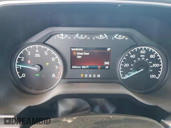 2023 Ford F-150 XL with VIN 1FTMF1C5XPKE35376, listed as a Copart auction lot 57109915 with 25,832 mi miles and Salvage title. Bid and sale history available at DreamBid. Image 9.